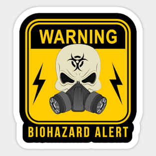 WARNING BIOHAZARD ALERT Sticker